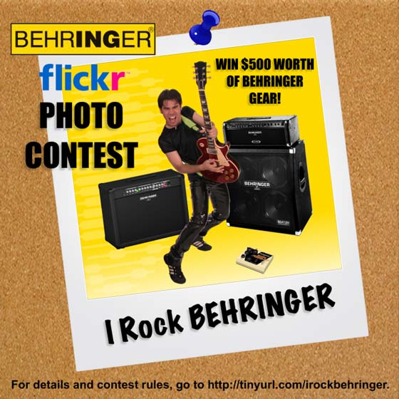 I Rock Behringer Flickr photo contest w/ prizes of 500$ worth of DJ equipment